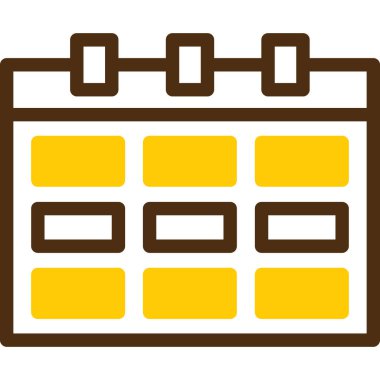 Dolu takvim tarihi simgesi - taslak biçimi