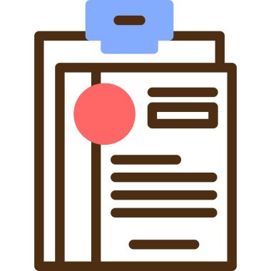 Belge. Web simgesi basit illüstrasyon