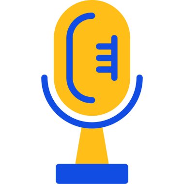 Mikrofon. Web simgesi basit illüstrasyon