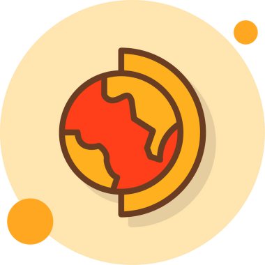 küresel gezegen simgesi vektör illüstrasyonu