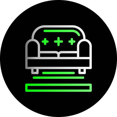 Battaniye simgesi renk ana hatlı yatak