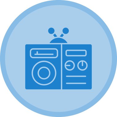 Resim Radyo simgesi düz illüstrasyon