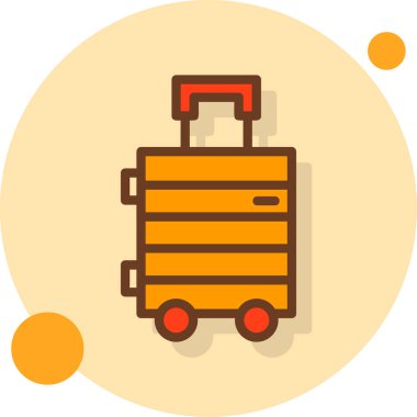 Bavul simgesi, basit vektör çizim