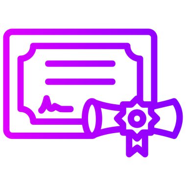 diploma. Web simgesi basit illüstrasyon