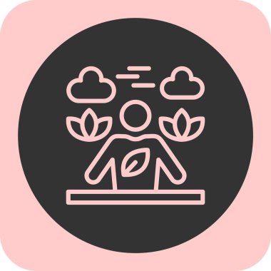 Bir kadın simgesinin vektör illüstrasyonu