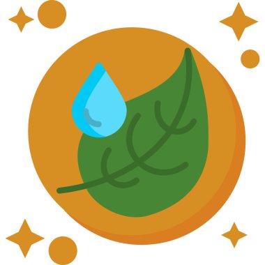 Sudaki bir su damlasının düz simgesi