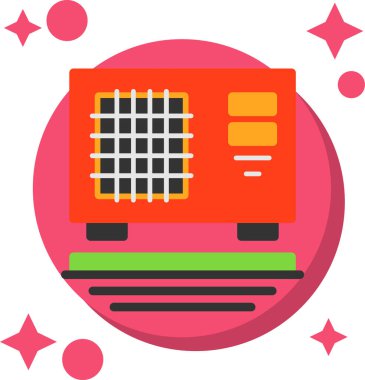 Bir araba simgesinin vektör illüstrasyonu