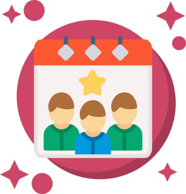 Bir grup insanın vektör çizimi