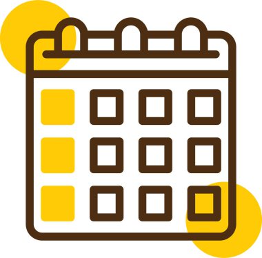 olay takvimi olay simgesi ana hat biçiminde