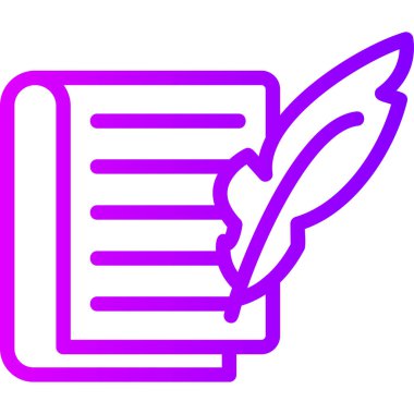 Kalem. Web simgesi basit illüstrasyon