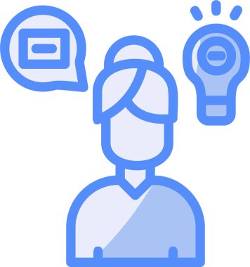 Fikir vektörü simgesi olan adam