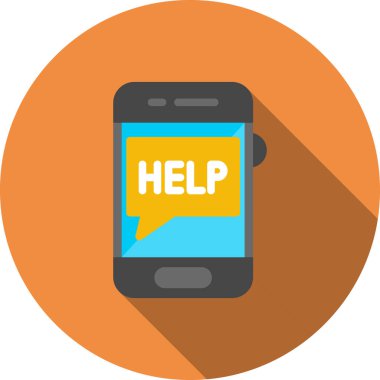 Cep telefonu simgesi, vektör illüstrasyonu