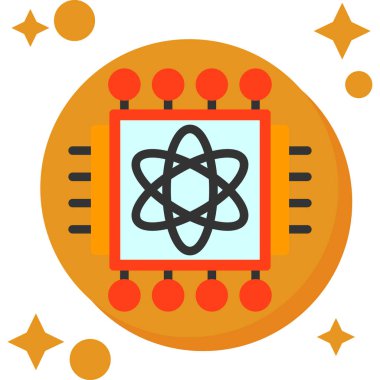 Moda tasarım tarzında atom simgesi