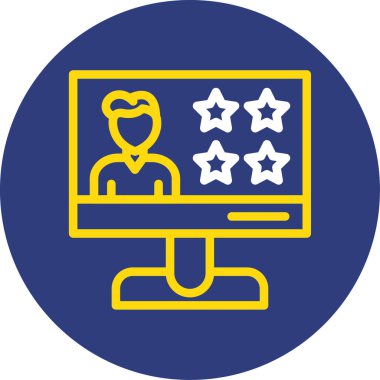 Bilgisayar. Web simgesi basit illüstrasyon