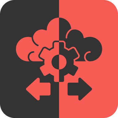 bulut hesaplama vektörü simgesi