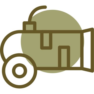 Modern traktör simgesinin vektör çizimi