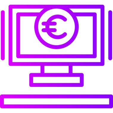 Avro işareti simgesi ve internet konseptine sahip bilgisayar ekranı