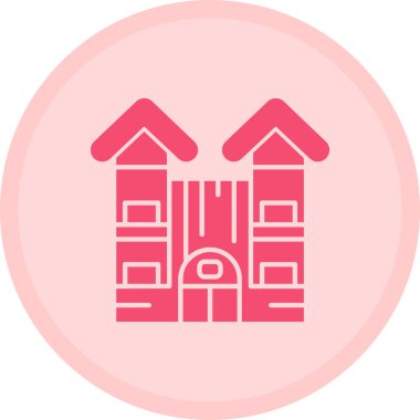 Bina. Web simgesi basit illüstrasyon