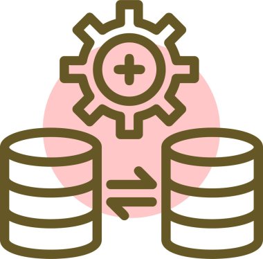 veritabanı. Web simgesi basit illüstrasyon