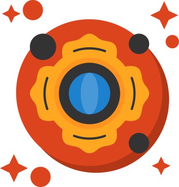 Bir gezegen simgesinin vektör illüstrasyonu