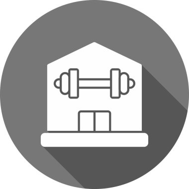 spor salonu ikonu vektör illüstrasyonu