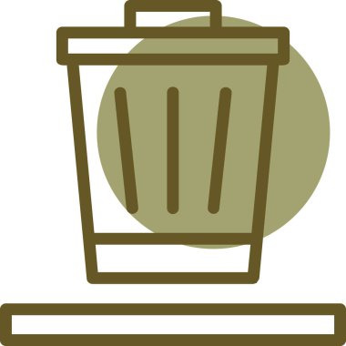 Çöp simgesinin vektör illüstrasyonu