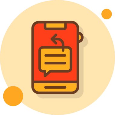 Cep telefonu simgesi, vektör illüstrasyonu