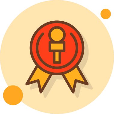 Madalya. Web simgesi basit illüstrasyon