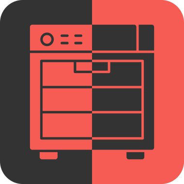 Bir buzdolabı simgesinin vektör çizimi