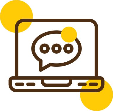 Konuş. Web simgesi basit illüstrasyon