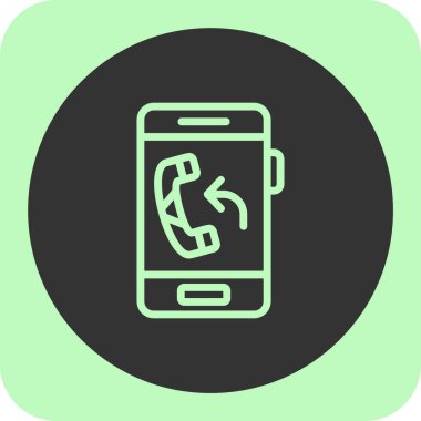 Moda biçimi izole edilmiş arka planda cep telefonu simgesi