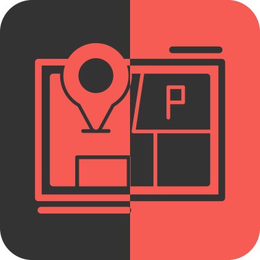 harita simgesi vektör illüstrasyonu