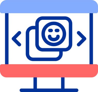 Bir robot simgesinin vektör illüstrasyonu