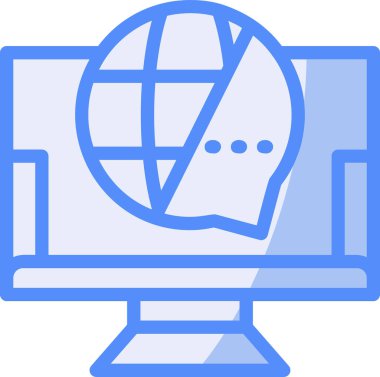 Bilgisayar. Web simgesi basit illüstrasyon