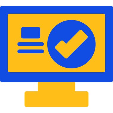 Dizüstü bilgisayar onay işareti simgesini