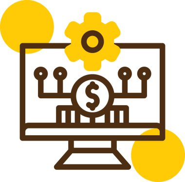 İş yatırım düz simgesi