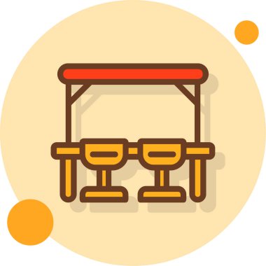 Bir bank simgesinin vektör illüstrasyonu