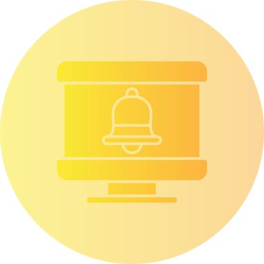 Çan simgesinin vektör illüstrasyonu