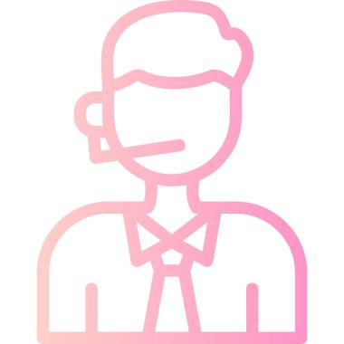 İş adamı simgesi vektör illüstrasyonu