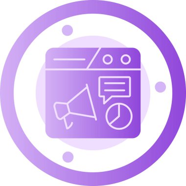 Konuşmacı. Web simgesi basit illüstrasyon