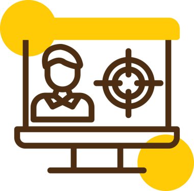 Simgenin vektör illüstrasyonu, pazarlama simgesi