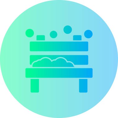 yatak ağı simgesi, illüstrasyon