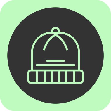 kış şapkası modern ikon vektör illüstrasyonu