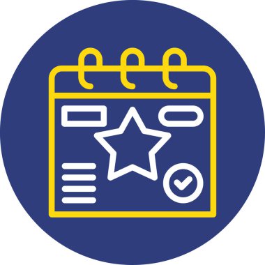 Yıldız simgesinin vektör illüstrasyonu