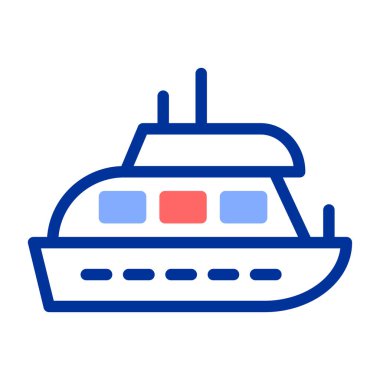 Gemi. Web simgesi basit illüstrasyon