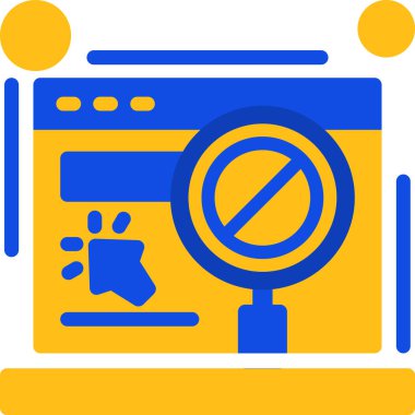 Web arama simgesi vektör illüstrasyonu