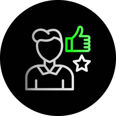 Bir yıldız simgesinin vektör illüstrasyonu