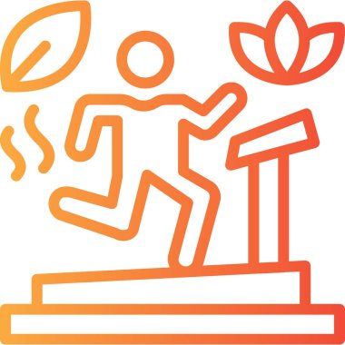 Koşucu çalıştırıcı simgesi ana hatları tasarımı