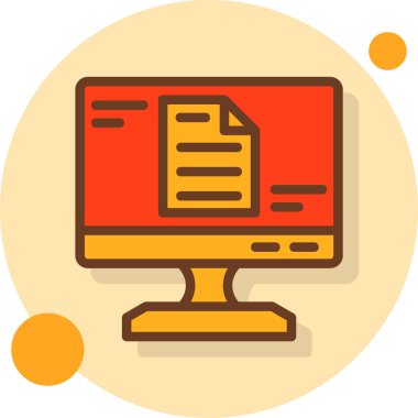 Bilgisayar. Web simgesi basit illüstrasyon