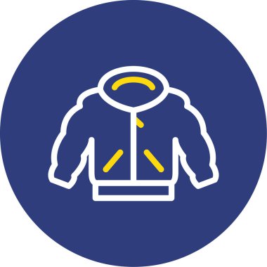 Bir ceket simgesinin vektör illüstrasyonu